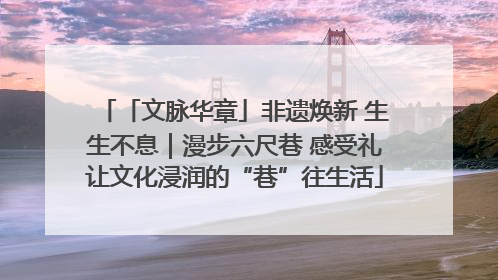 「文脉华章」非遗焕新 生生不息｜漫步六尺巷 感受礼让文化浸润的“巷”往生活